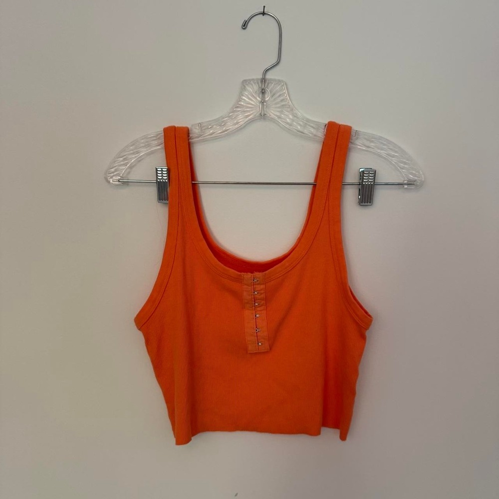 aerie orange cropped tank